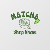 Autocollant Pour Fenêtre Café Matcha (Feuille)