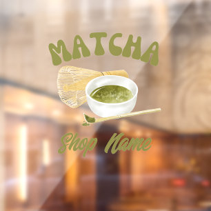 Autocollant Pour Fenêtre Café Matcha