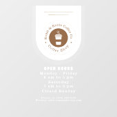 Autocollant Pour Fenêtre Café professionnel moderne (Feuille)