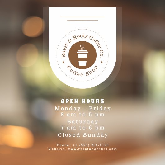 Autocollant Pour Fenêtre Café professionnel moderne