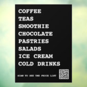 Autocollant Pour Fenêtre Café Salades Thé Vinyles  Nourriture (Feuille 3)