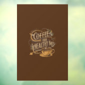 Autocollant Pour Fenêtre Café Votre Buzz Sain D1 (Feuille 3)