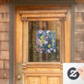 Autocollant Pour Fenêtre Caillebotte - Chrysanthèmes blanc et jaune (Porte d'accueil)