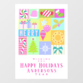 Autocollant Pour Fenêtre Calendrier de Noël (Feuille)