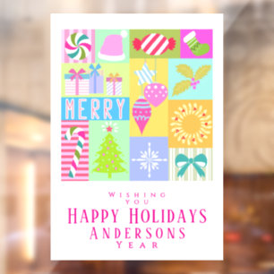 Autocollant Pour Fenêtre Calendrier de Noël