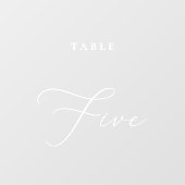 Autocollant Pour Fenêtre Calligraphie moderne Tableau Cinq Numéro de tablea (Feuille)