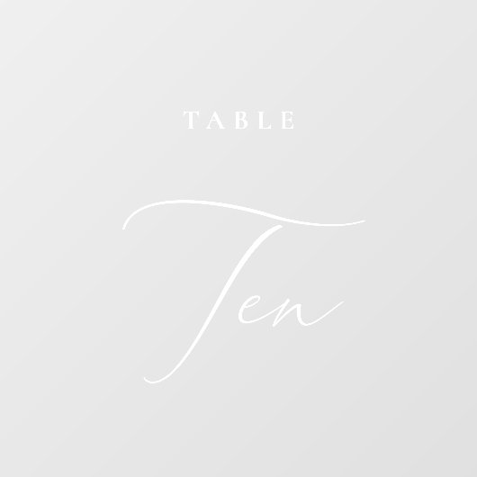 Autocollant Pour Fenêtre Calligraphie moderne Tableau Dix Numéro de tableau (Feuille)