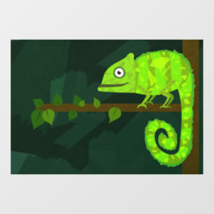 Autocollant Pour Fenêtre Caméléon mignon vert