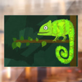 Autocollant Pour Fenêtre Caméléon vert mignon (Feuille 2)