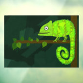 Autocollant Pour Fenêtre Caméléon vert mignon (Feuille 3)