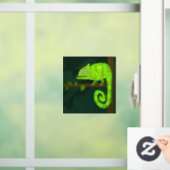 Autocollant Pour Fenêtre Caméléon vert mignon (Maison)