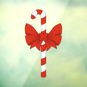 Autocollant Pour Fenêtre Candy Cane and Bow (Feuille 3)