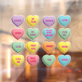 Autocollant Pour Fenêtre Candy Hearts Clouage de fenêtre (Feuille 2)