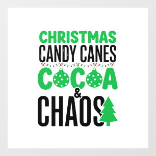 Autocollant Pour Fenêtre Canne à sucre de Noël Design Chaos Cocoa