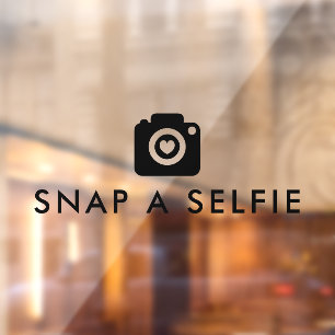 Autocollant Pour Fenêtre Capture d'écran d'un Mariage Selfie Cute Heart