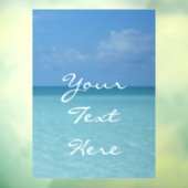 Autocollant Pour Fenêtre Caraïbes Horizon Tropical Turquoise Bleu (Feuille 3)