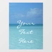 Autocollant Pour Fenêtre Caraïbes Horizon Tropical Turquoise Bleu (Feuille)