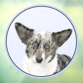 Autocollant Pour Fenêtre Cardigan Welsh Corgi Peinture - Art Chien original (Feuille 3)
