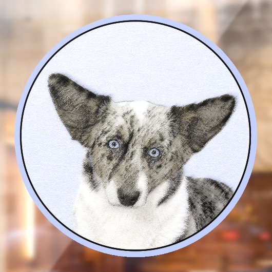 Autocollant Pour Fenêtre Cardigan Welsh Corgi Peinture - Art Chien original (Feuille 2)