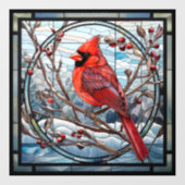 Autocollant Pour Fenêtre Cardinal en verre tendu (Feuille)