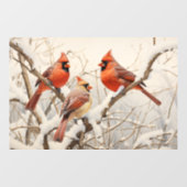 Autocollant Pour Fenêtre Cardinaux d'hiver (Feuille)