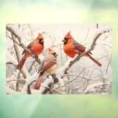 Autocollant Pour Fenêtre Cardinaux d'hiver (Feuille 3)