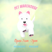 Autocollant Pour Fenêtre Caricature blanche de terrier de l'ouest (Feuille 3)