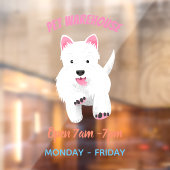 Autocollant Pour Fenêtre Caricature blanche de terrier de l'ouest (Feuille 2)