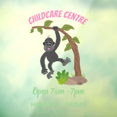 Autocollant Pour Fenêtre Caricature de bébé gorille joyeux (Feuille 3)