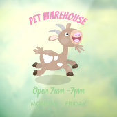 Autocollant Pour Fenêtre Caricature de chèvre billy joyeux (Feuille 3)