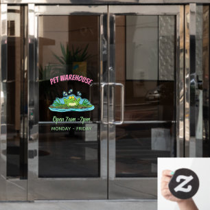 Autocollant Pour Fenêtre Caricature de grenouille vert mignon