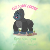 Autocollant Pour Fenêtre Caricature de gros gorilles joyeux (Feuille 3)