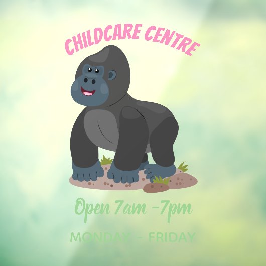 Autocollant Pour Fenêtre Caricature de gros gorilles joyeux (Feuille 3)