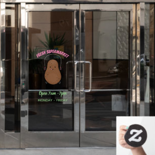 Autocollant Pour Fenêtre Caricature de la corde de saut de pomme de terre t