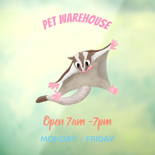 Autocollant Pour Fenêtre Caricature de planeur de sucre joyeux