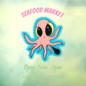 Autocollant Pour Fenêtre Caricature de poulpe de bébé mignonne et cheeky (Feuille 3)