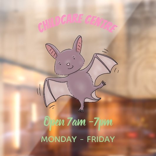 Autocollant Pour Fenêtre Caricature de vol de chauve-souris (Feuille 2)