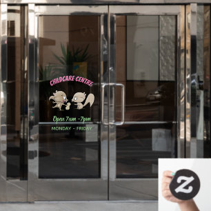 Autocollant Pour Fenêtre Caricature d'écureuils marrants