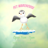 Autocollant Pour Fenêtre Caricature en bécasseau mignon (Feuille 3)