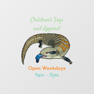 Autocollant Pour Fenêtre Caricature en bleu