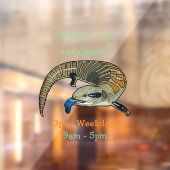 Autocollant Pour Fenêtre Caricature en bleu (Feuille 2)