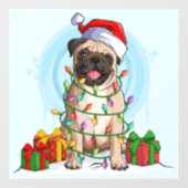 Autocollant Pour Fenêtre Carlin de Noël (Feuille)