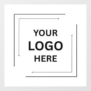 Autocollant Pour Fenêtre Carré Blanc Personnalisé Logo d'entreprise