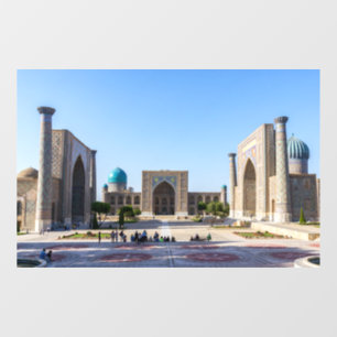 Autocollant Pour Fenêtre Carré Registan - Samarkand, Ouzbékistan, Asie