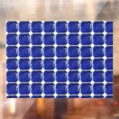 Autocollant Pour Fenêtre Carré Sapphire Gemstone Blue (Feuille 2)