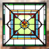 Autocollant Pour Fenêtre Carré Verre tendu AI Clou de fenêtre d'art (Feuille 2)