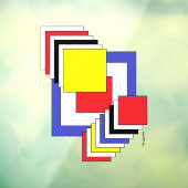 Autocollant Pour Fenêtre Carrés Abstraits (Feuille 3)