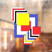 Autocollant Pour Fenêtre Carrés Abstraits (Feuille 2)