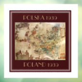 AUTOCOLLANT POUR FENÊTRE CARTE DE POLOGNE DE 1939 (Feuille 3)