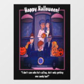Autocollant Pour Fenêtre Carte Postale Trick Ou Treat (Feuille)